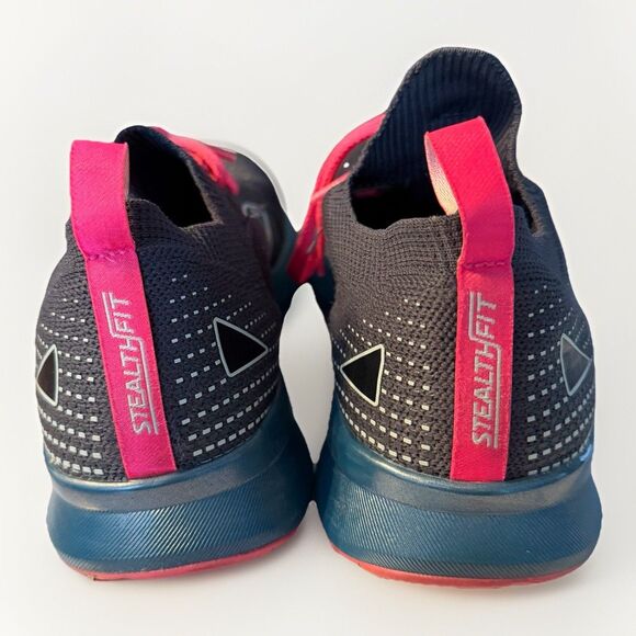 Brooks Womens Levitate 5 Dark Gray Blue Pink Running Shoes Sneakers Size 9 B - Picture 2 of 6